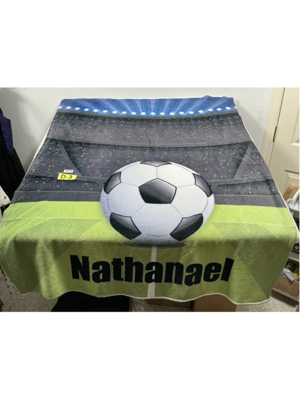Soccer Blanket Excellent Multicolor Size 49 X 62 Features Nathanael